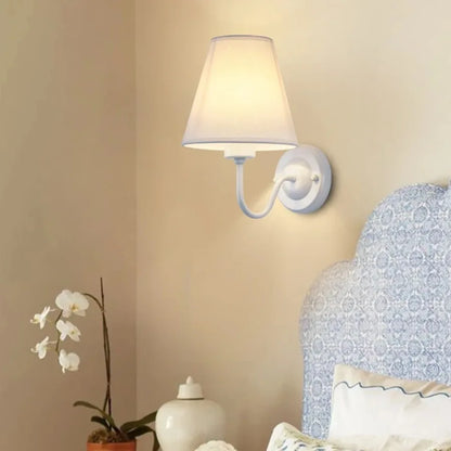 LED Fabric Retro Wall Lamp Indoor Lighting Modern E27 Fabric Wall Lamp Family Bedroom Bedside Hotel Lamp