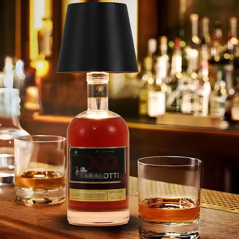 LED Bottle Lamp Creative Headlight Embedded Portable Rechargeable RGB Dimmable for Bar Restaurant Camping Decor