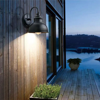 A19F-Decorative For Courtyards And Balconies LED Wall Light-Rust-Coloured Retro Outdoor Waterproof Design