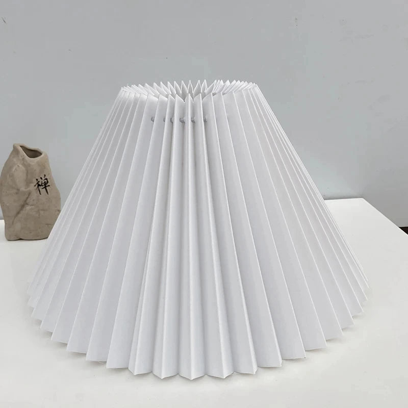 Table Lamp Cover DIY Pleated Lamp cover Wall Lamp/floor Lamp/pendant lamp Handmade Cloth cover Washable E27 Lighting Accessories