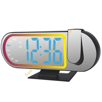 Modern Electronic Clock With Surrounding Light Consequences And Wall Ceiling Time Projection Feature 55KF