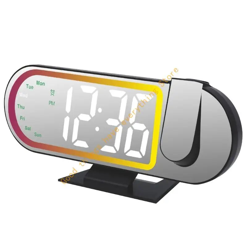 Modern Electronic Clock With Surrounding Light Consequences And Wall Ceiling Time Projection Feature 55KF