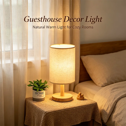 LED Table Lamps Simple Chinese Style Decoration Lamp Dimmable USB Plug Night Light Fabric Lampshade Bedroom Bedside Lighting