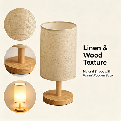 LED Table Lamps Simple Chinese Style Decoration Lamp Dimmable USB Plug Night Light Fabric Lampshade Bedroom Bedside Lighting