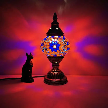 2026 Classical Turkish Stained Glass Lampshade Romantic Mosaic Retro Table Lamp Bedroom Study Cafe Homestay Decoration Table Lam