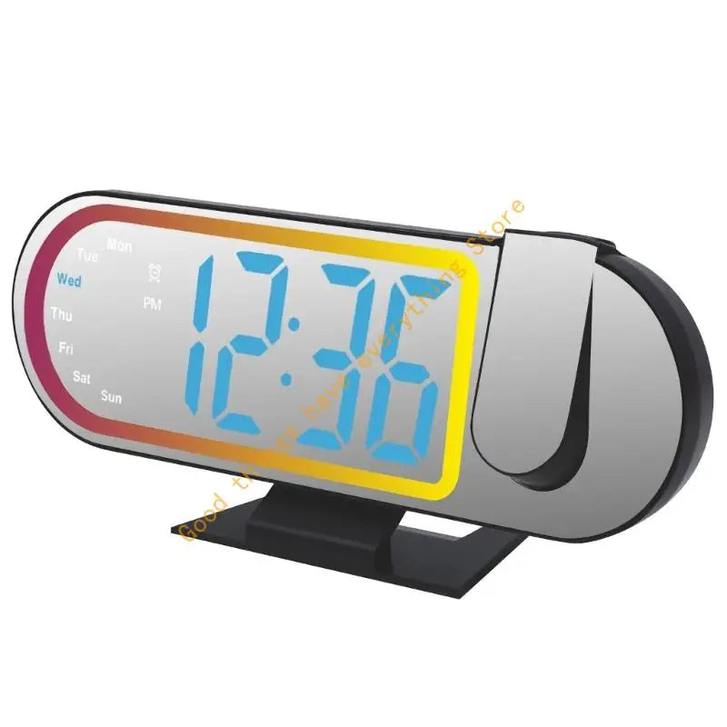 Modern Electronic Clock With Surrounding Light Consequences And Wall Ceiling Time Projection Feature 55KF