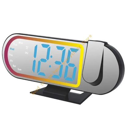 Modern Electronic Clock With Surrounding Light Consequences And Wall Ceiling Time Projection Feature 55KF