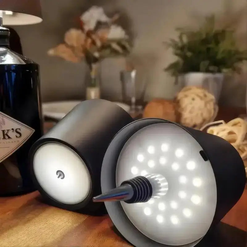 LED Bottle Lamp Creative Headlight Embedded Portable Rechargeable RGB Dimmable for Bar Restaurant Camping Decor