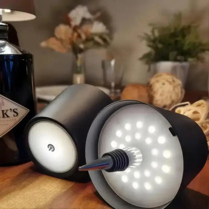 LED Bottle Lamp Creative Headlight Embedded Portable Rechargeable RGB Dimmable for Bar Restaurant Camping Decor