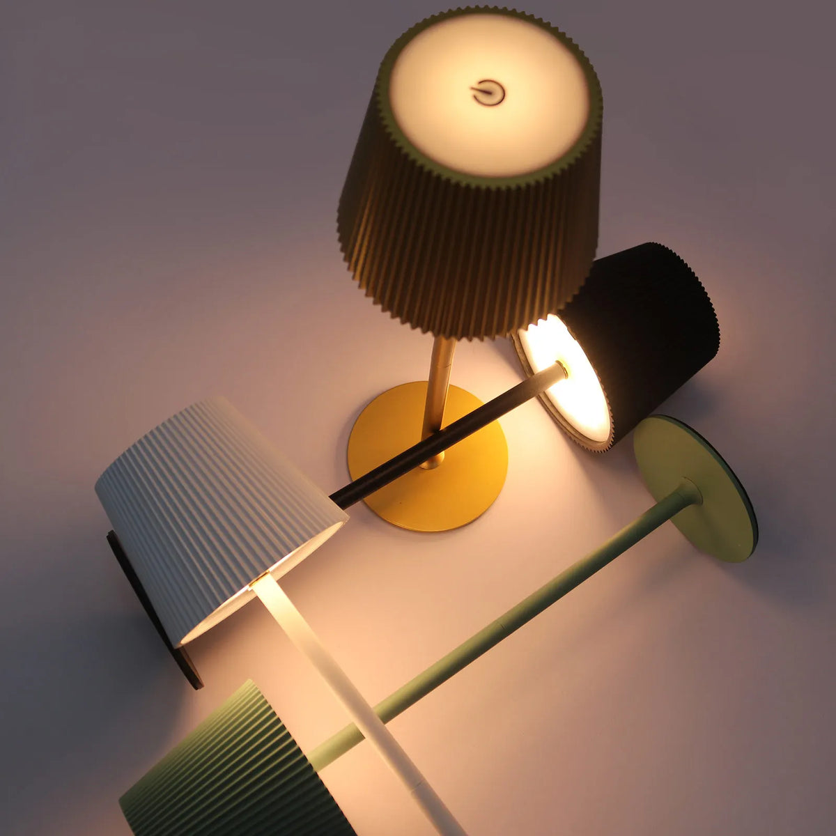 Striped Table Lamp Rechargeable Dimmable For Living Room Bedroom Study Office Dining Table Indoor Lighting LED Desk Lamp