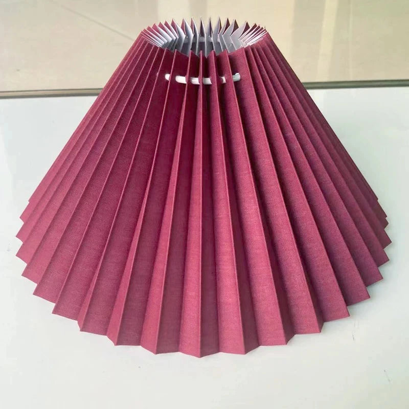 Table Lamp Cover DIY Pleated Lamp cover Wall Lamp/floor Lamp/pendant lamp Handmade Cloth cover Washable E27 Lighting Accessories